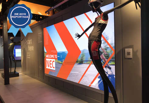 Lo stand di Nec a ISE 2019